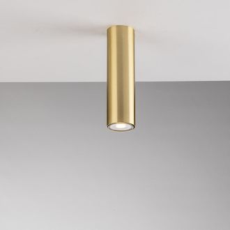 Luce-Ambiente-Design Pl&agrave;fon cil&iacute;ndrico de metal dorado 20 cm