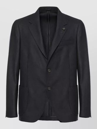 Lardini virgin wool single-breasted suit jacket