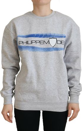 Philippe Model Printed Long Sleeves Pullover Womens Sweater