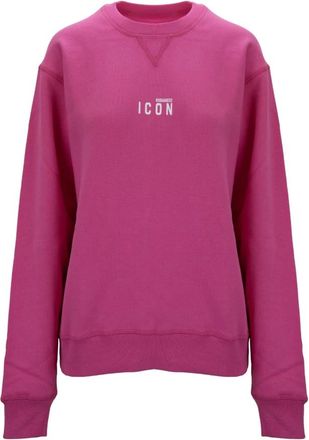 Dsquared2 Heren Pullover Sweatshirt met Icon Print - Heren - Sweatshirts - Roze - S - Katoen - Hoodies & sweatvesten