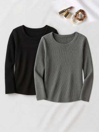 Envie de Fraise 2er-Pack Umstandsshirts mit Rippstruktur ENVIE DE FRAISE schwarz