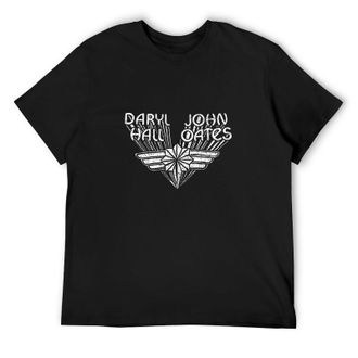 Schade Jewellery Vintage Daryl Hall and John Oates Concert Tee T Shirt Size L Black