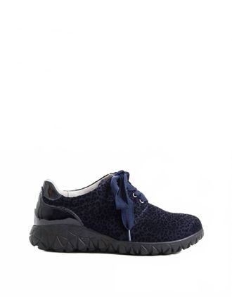 Waldl&auml;ufer Womens Miranda Nubuck Sneakers In Soft Black