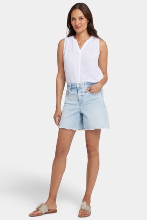NYDJ Berkyn Relaxed Denim Shorts Met Super Hoge Taille