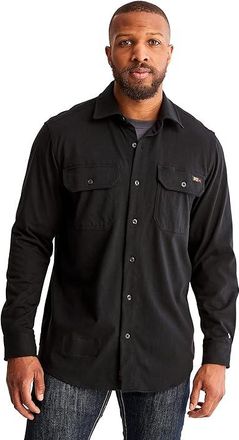 Timberland Big Tall FR Cotton Core Button Front Shirt Mens Clothing Black 1 : XL Tall, Cotton/Jersey