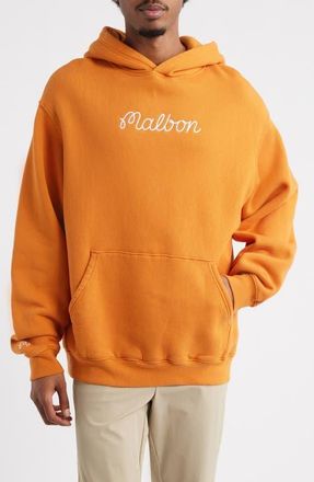 Malbon Golf Fesque Cotton Fleece Hoodie in Marmalade at Nordstrom, Size Xx-Large