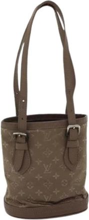 Louis Vuitton Pre-owned Vintage Satin Handtas - Dames - Vintage Tas - Bruin - ONE Size - Leer - Vintage