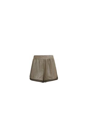 Brunello Cucinelli Leather shorts in Khaki at Nordstrom, Size 36 It