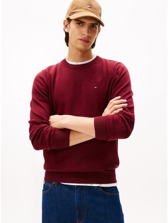 Tommy Hilfiger Mens Classic Crewneck Sweater - Red - L
