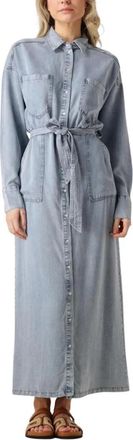 Aaiko Elegante blauwe jurk voor vrouwen - Dames - Shirt Kleedjes - Blauw - XS - Kleedjes