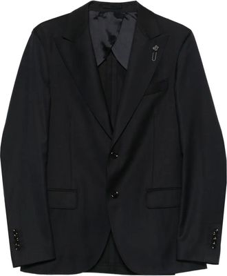 Lardini virgin wool single-breasted suit - men - Virgin Wool - 50 - Black