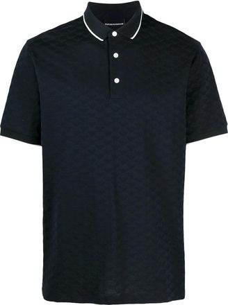 Emporio Armani Textured Knit Polo Shirt