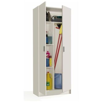 For&eacute;s Armario multiusos 2 puertas escobero blanco