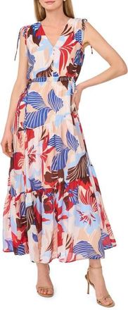 Vince Camuto Print Sleeveless Maxi Dress in Airy Blue at Nordstrom, Size Small