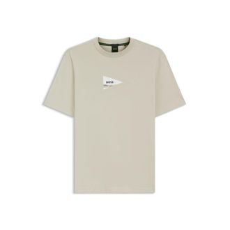 BOSS Regular-fit photoprint T-shirt in stretch cotton