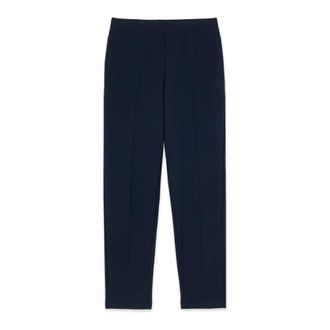 Oltre Pantaloni regular in tessuto cr&ecirc;pe - - Trousers - Donna - Blu - S