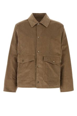 Burberry Mens Khaki Corduroy Jacket - Tan Cotton - Size Medium