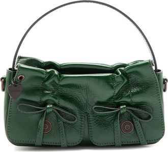Acne Studios Mini Multipocket Leather top Handle bag - Dark Green - One Size