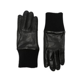 Rick Owens Ribbed-cuff Leather Gloves