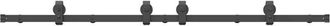 vidaXL Vidaxl - Kit di Binari per Porte Scorrevoli 183 cm Acciaio Nero