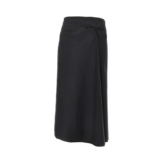 Max Mara Stretch satin midi skirt Woman 42