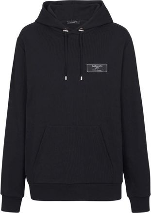 Balmain Hoodies, male, Black, Size: M Balmain Sweaters