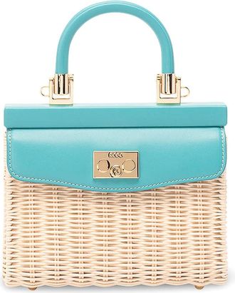 Rodo Wicker And Leather Small Handbag