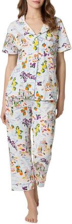 Bedhead Pajamas Print Stretch Organic Cotton Jersey Crop Pajamas in Amalfi Escape at Nordstrom, Size X-Small