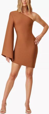 Elliatt Riley Asymmetric Party Mini Dress In Bronze