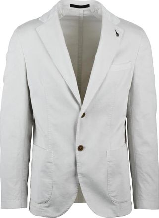 Paoloni Giacca in Velluto - Heren - Blazers - Beige - M - Katoen - Jassen