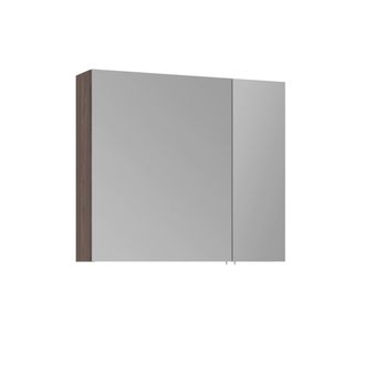 Hanah Home Mobile Da Bagno Con Specchio side 80 - 79 X 16 X 66 Cm - Noce Scuro