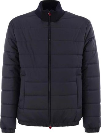 Kiton Gewatteerd Bomberjack - Heren - Winterjassen - Blauw - 3XL - Wol - Jassen