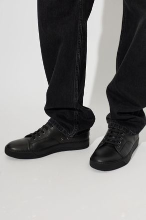 Lanvin Leather Sports Shoes DBB1, Mens, Black