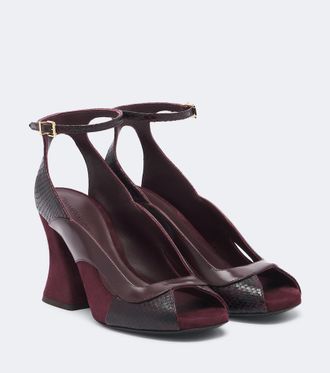 Zimmermann Marvi suede-trimmed leather sandals
