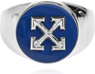 Off-white Messing zegelring - Heren - Ringen - Grijs - 64 MM - Accessoires