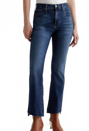 AG - Adriano Goldschmied Farrah Boot Crop Mid Rise Jean In Blue Denim