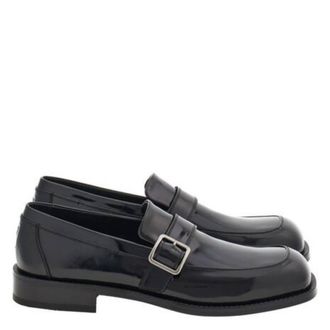 Ferragamo Patent Leather Monk-Strap Loafers, Size 6
