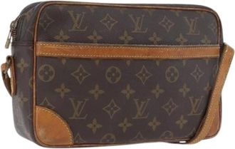 Louis Vuitton Pre-owned Monogram Canvas Schoudertas - Dames - Vintage Schoudertas - Bruin - ONE Size - Leer - Vintage