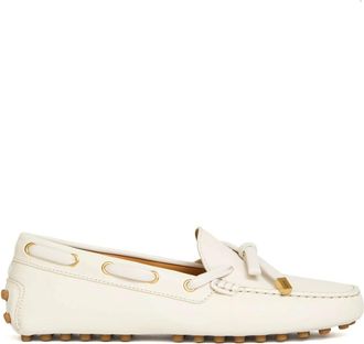 Tod's Gommino - Dames - Bootschoenen - Wit - 36 EU - Leer - Schoenen