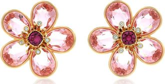 Swarovski Florere Pierced Flower Stud Earrings