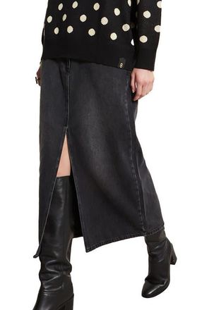 ottod'Ame Long Denim Skirt in Black at Nordstrom, Size 40 It