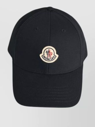 Moncler cotton baseball cap curved brim design