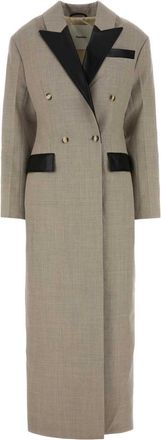 Nanushka Dove Grey Twill Ferris Coat