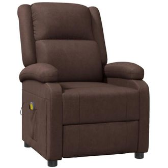 vidaXL Sill&oacute;n De Masaje Cuero Sint&eacute;tico Marr&oacute;n Vidaxl