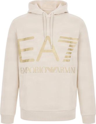 Emporio Armani Logo Series Hoodie - Heren - Hoodies - Beige - M - Katoen - Hoodies & sweatvesten