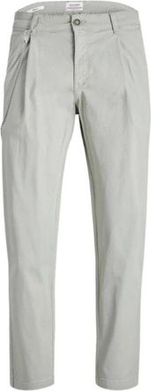 Jack & Jones Wijde Pijp Katoenen Chino Broek - Heren - Chinos - Grijs - W32 L34 - Katoen - Broeken