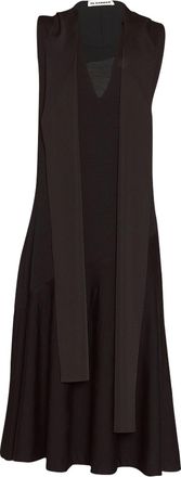 Jil Sander Draped Scarf Midi Dress