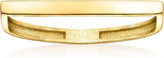 RS Pure by Ross-Simons Italian 14kt Yellow Gold Squared Ring