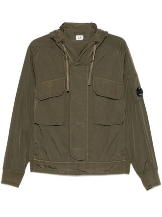 C.P. Company Lens-detailed jacket - men - Recycled Nylon - M - Green