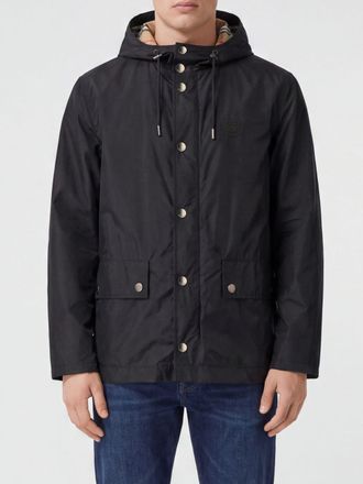 Burberry Technical Fabric Windbreaker Jacket with Hood and Zip Closure
